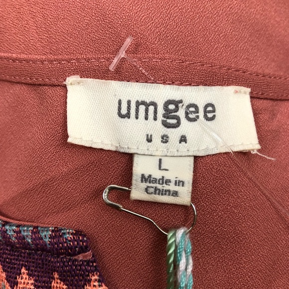 UMGEE Salmon Pink Embroidered Dress - Picture 3 of 4